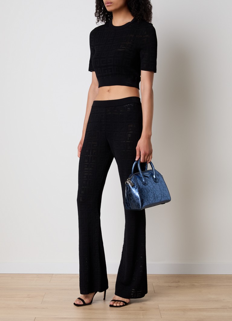 Givenchy Antigonia mini rokassoma no teļādas ar metālisku apdari