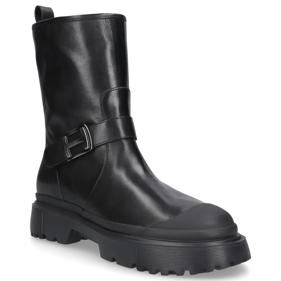 Hogan - Cowboy-/ Bikerstiefeletten H619 Kalbsleder - schwarz