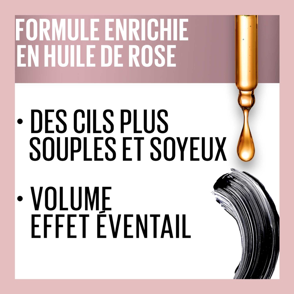 Maybelline New York Mascara Cils sensational Voluptuous Mascara volume effet éventail et fini soyeux noir profond