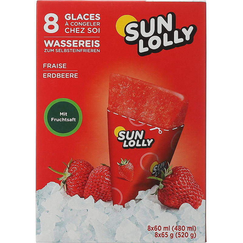 Sun Lolly Sun Lolly 8-pk Jordbær frys selv-is