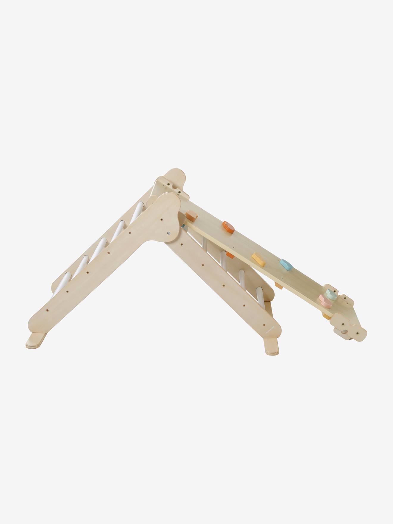 Triangle d'escalade à grimper en bois multicolore