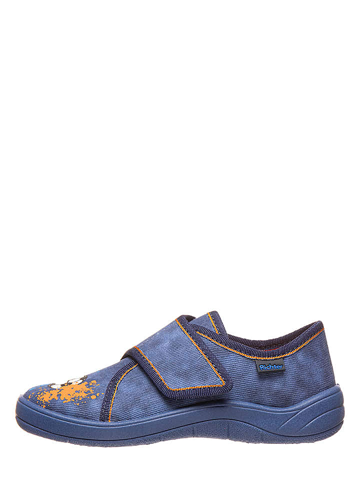 Richter Shoes Hausschuhe in Blau/ Orange günstig kaufen 33