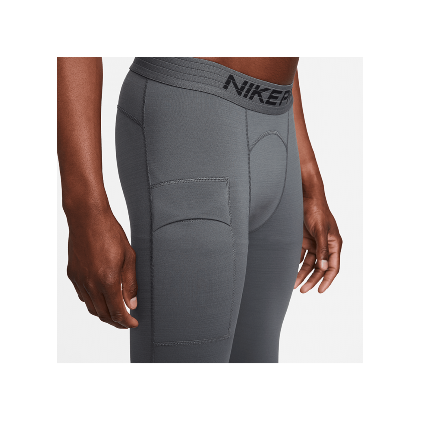 Nike Pro Warm Tight Grau Schwarz F068