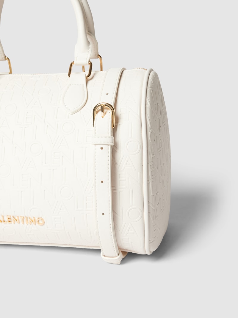 Bowling Bag mit Allover-Muster Modell 'RELAX' in weiß