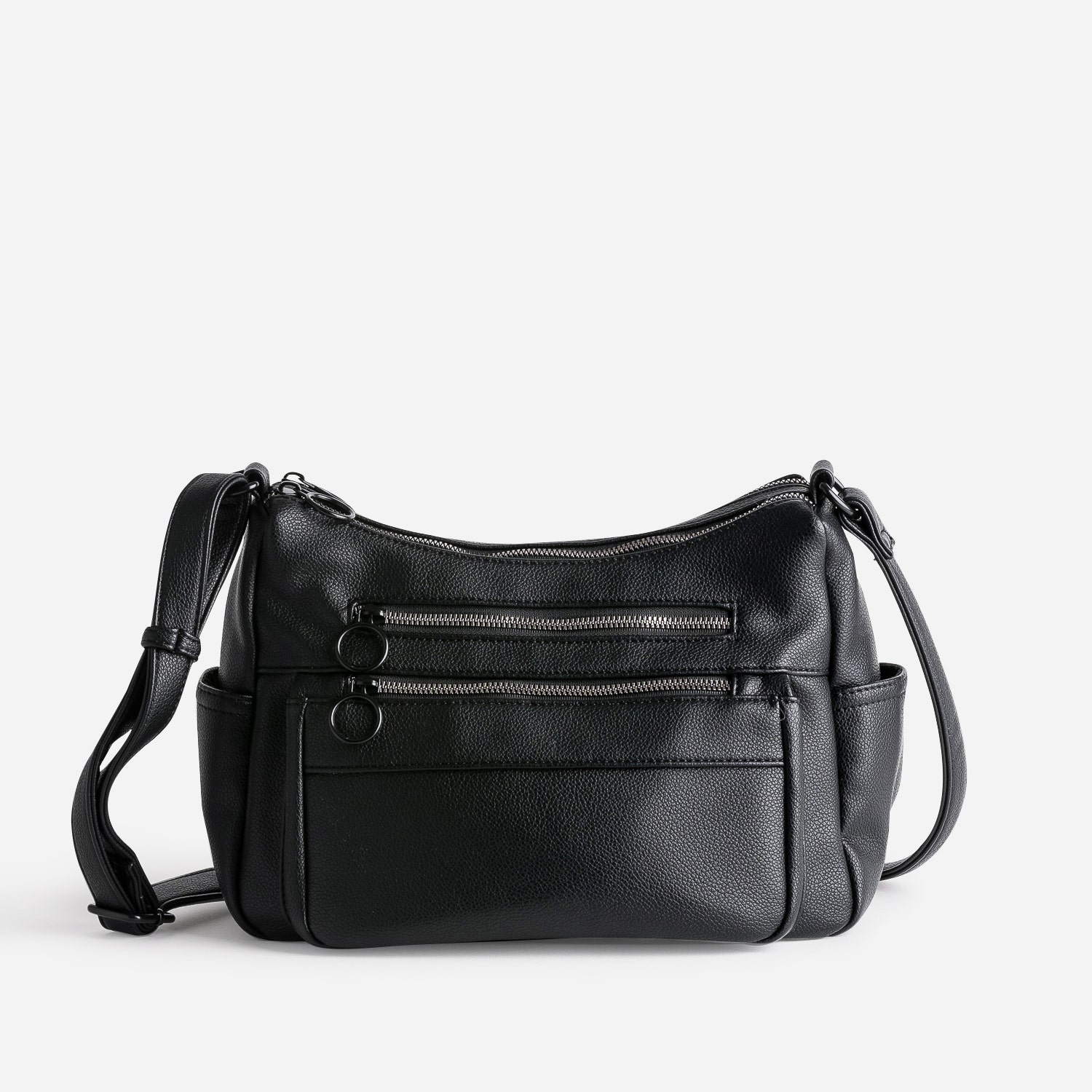 Sac à main noir à 2 compartiments
