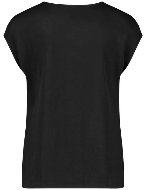 Kurzarmshirt mit Faltendetail