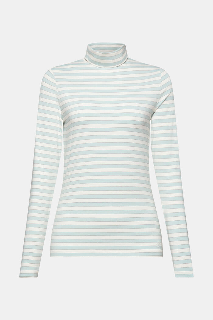 Gestreiftes Longsleeve mit Rollkragen