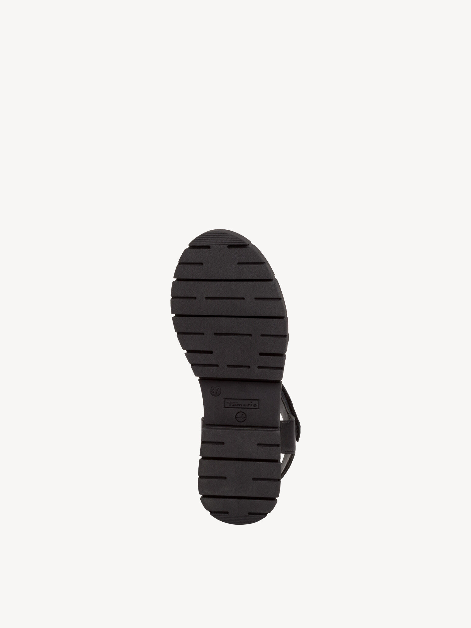 Sandale à talon en cuir - noir