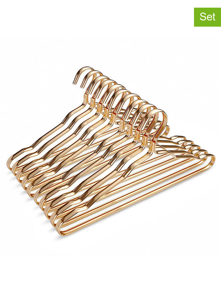 Joybos 10er-Set: Kleiderbügel in Gold - (B)41,5 cm günstig kaufen onesize