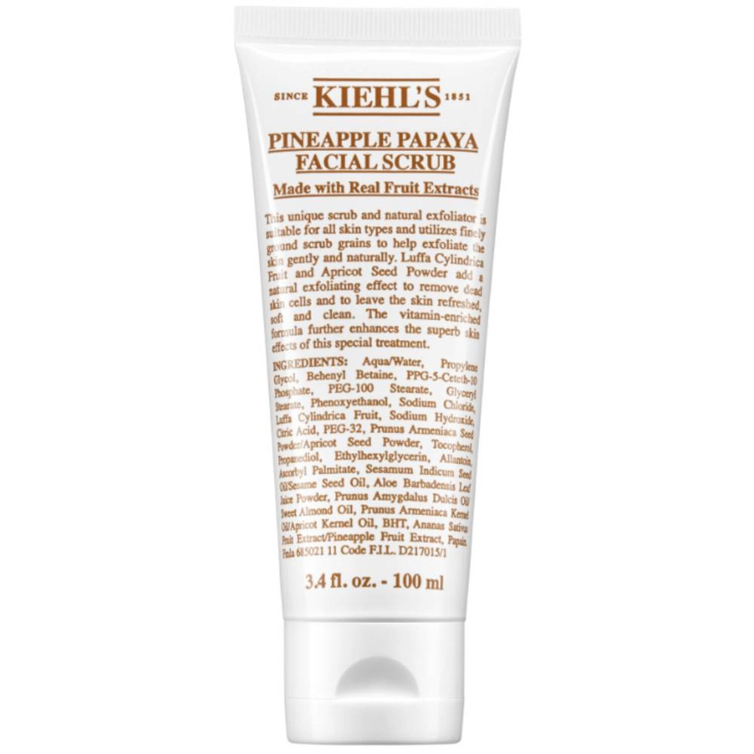 kiehl's Pineapple Papaya Facial Scrub Gommage Visage à la papaye et l'ananas 100 ml