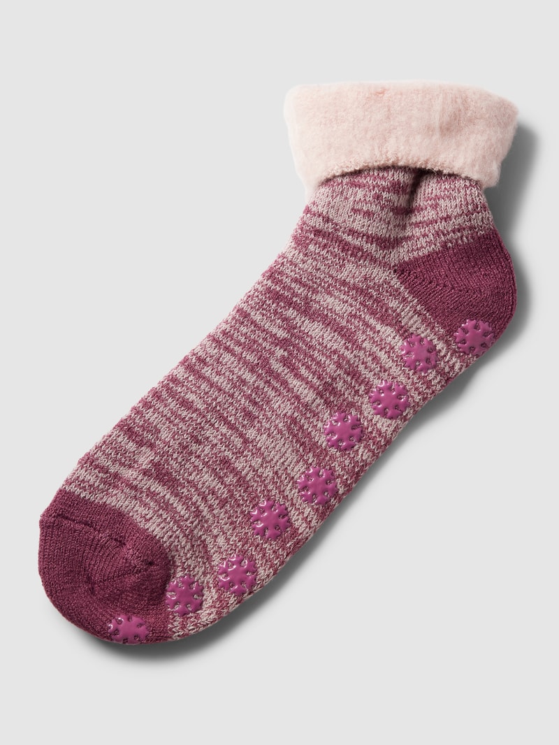 Socken mit Allover-Muster Modell 'WARM-UP' in bordeaux rot