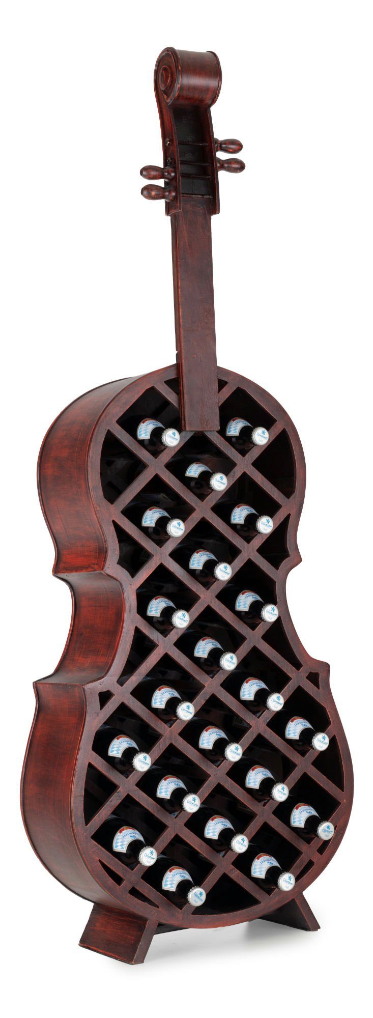 Stagecaptain Weinregal WR-21 Stradivino Wein- & Flaschenregal für 21 Flaschen, Weinständer Holz stehend in Vintage-Optik 