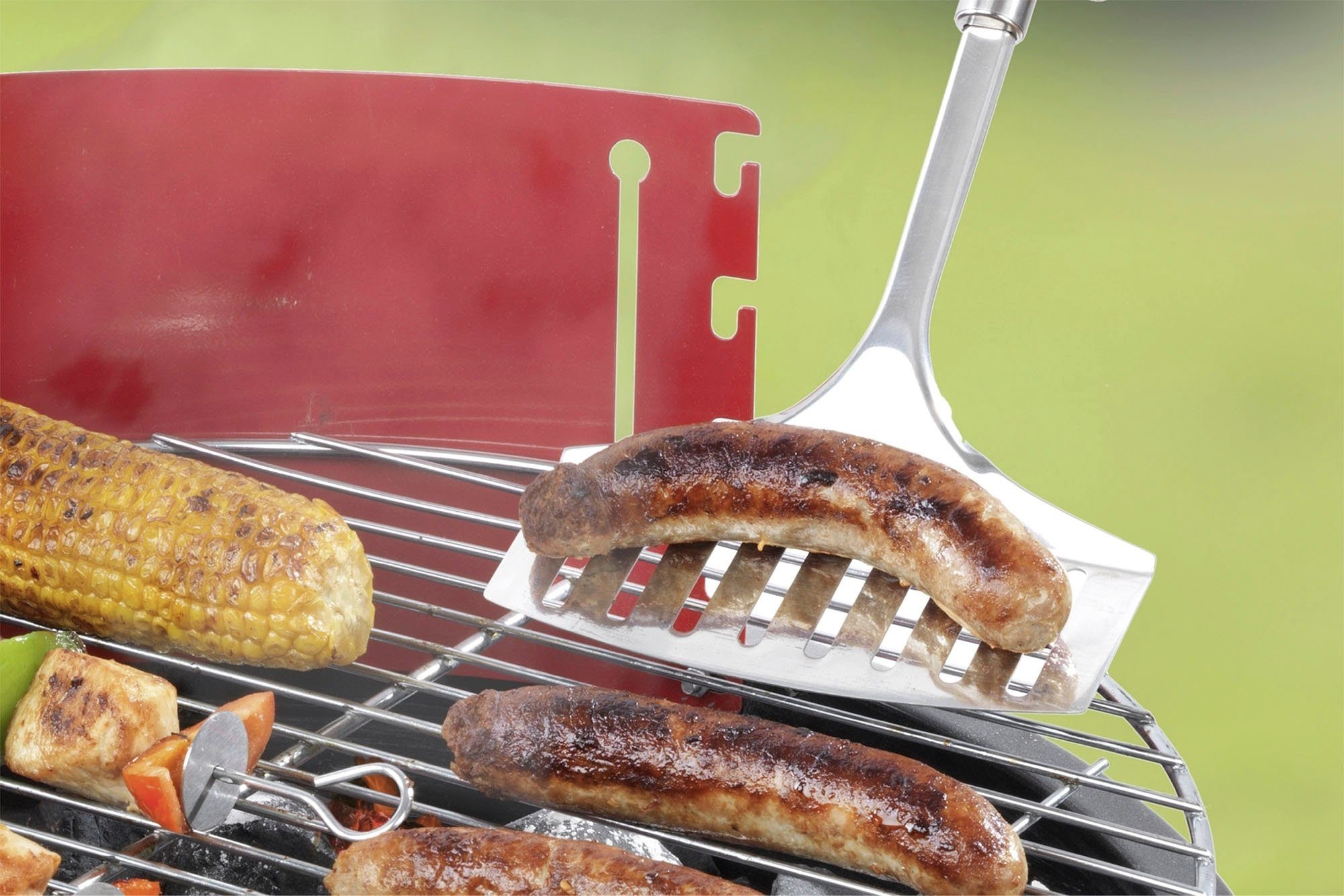Maximex Servierzange Gourmet, mit Jumbo Pfannenwender, Multifunktioneller Küchenzange, Edelstahl
