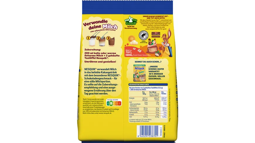 Nestlé Nesquik Nachfüllbeutel 350 g