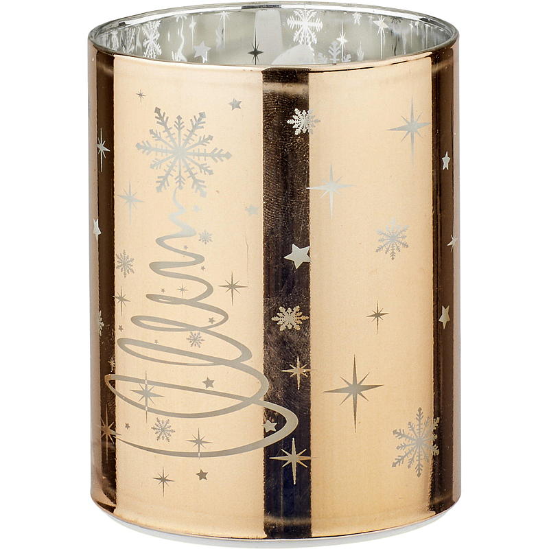 Vie Selected LED-lys i glass 7,6x10 cm rød juledesign