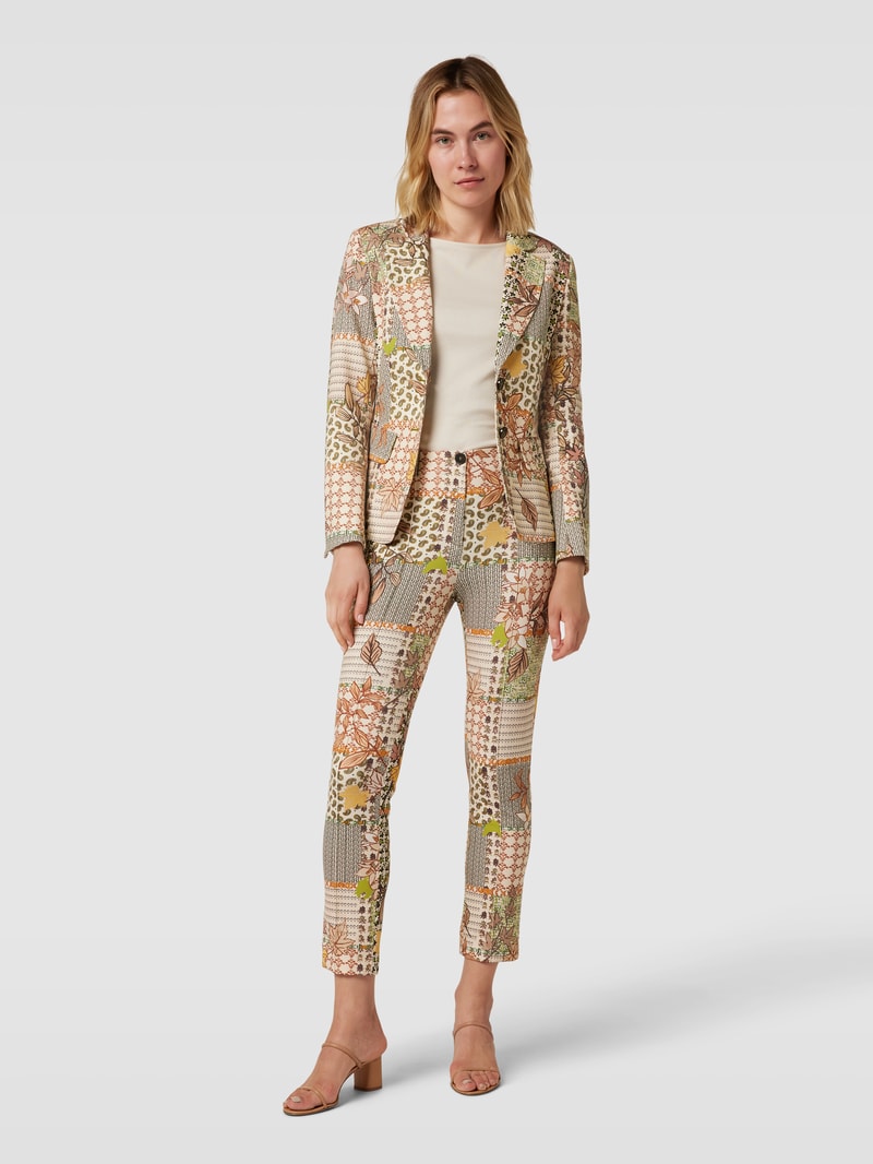 Blazer mit Allover-Muster in orange