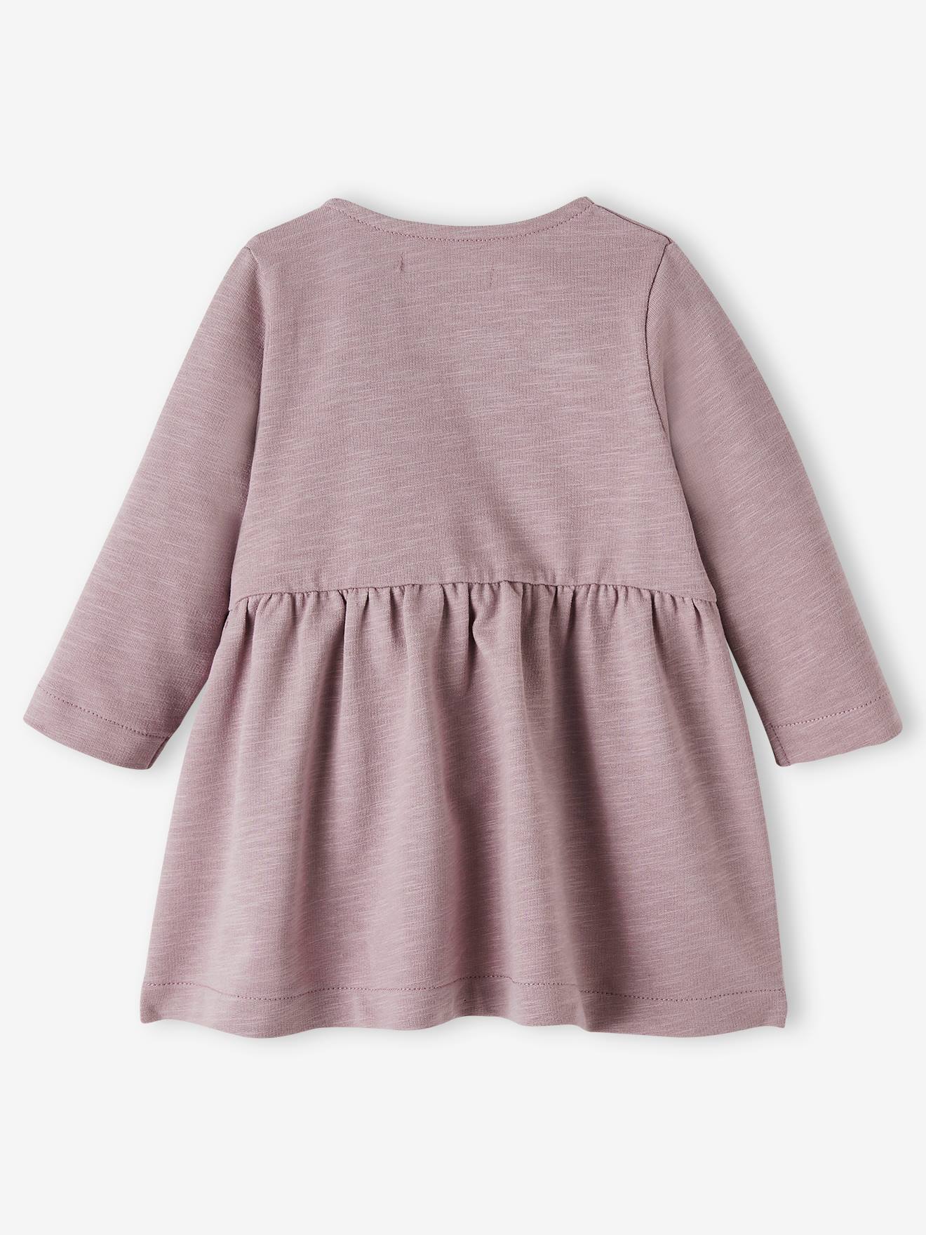 Vertbaudet Mädchen Baby Kleid Oeko-Tex - grauviolett