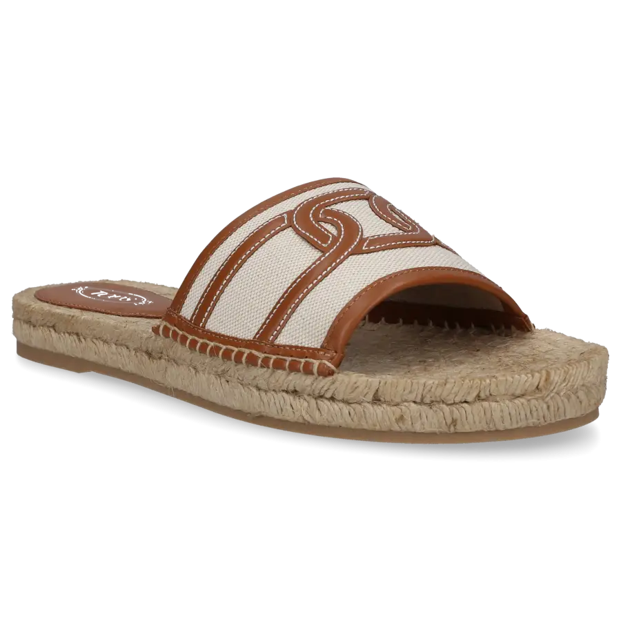 Tod's - Pantoletten KATE Canvas - weiß