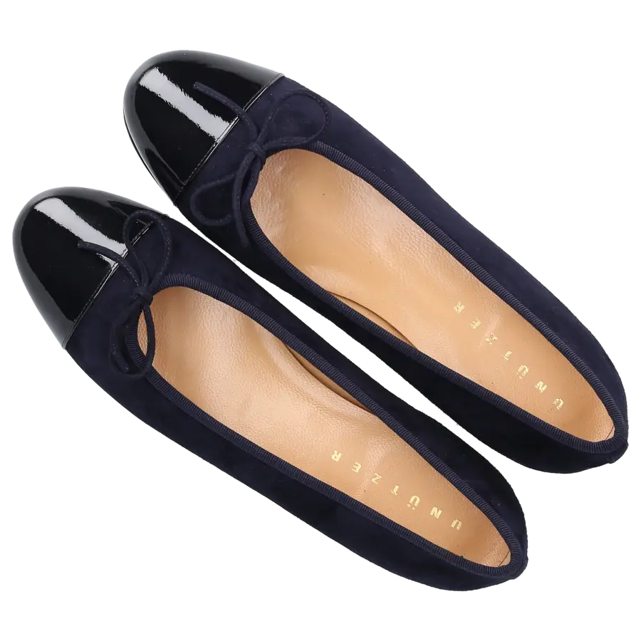 Unützer - Ballerinas 963011 Veloursleder Lackleder - blau