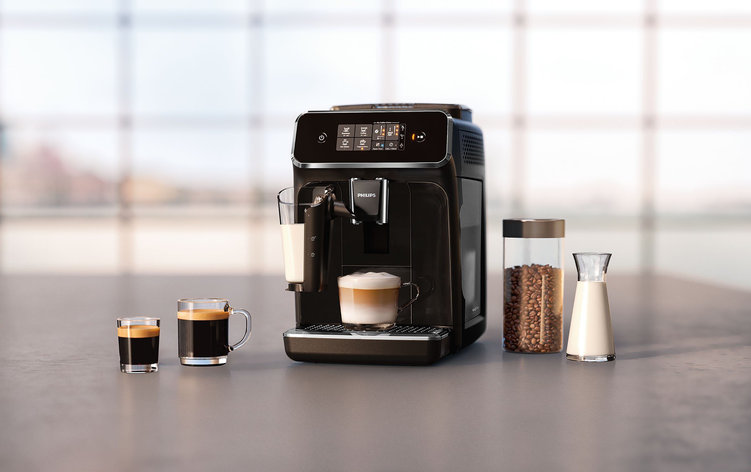 Philips Kaffeevollautomat 2200 Serie EP2231/40 LatteGo, klavierlackschwarz