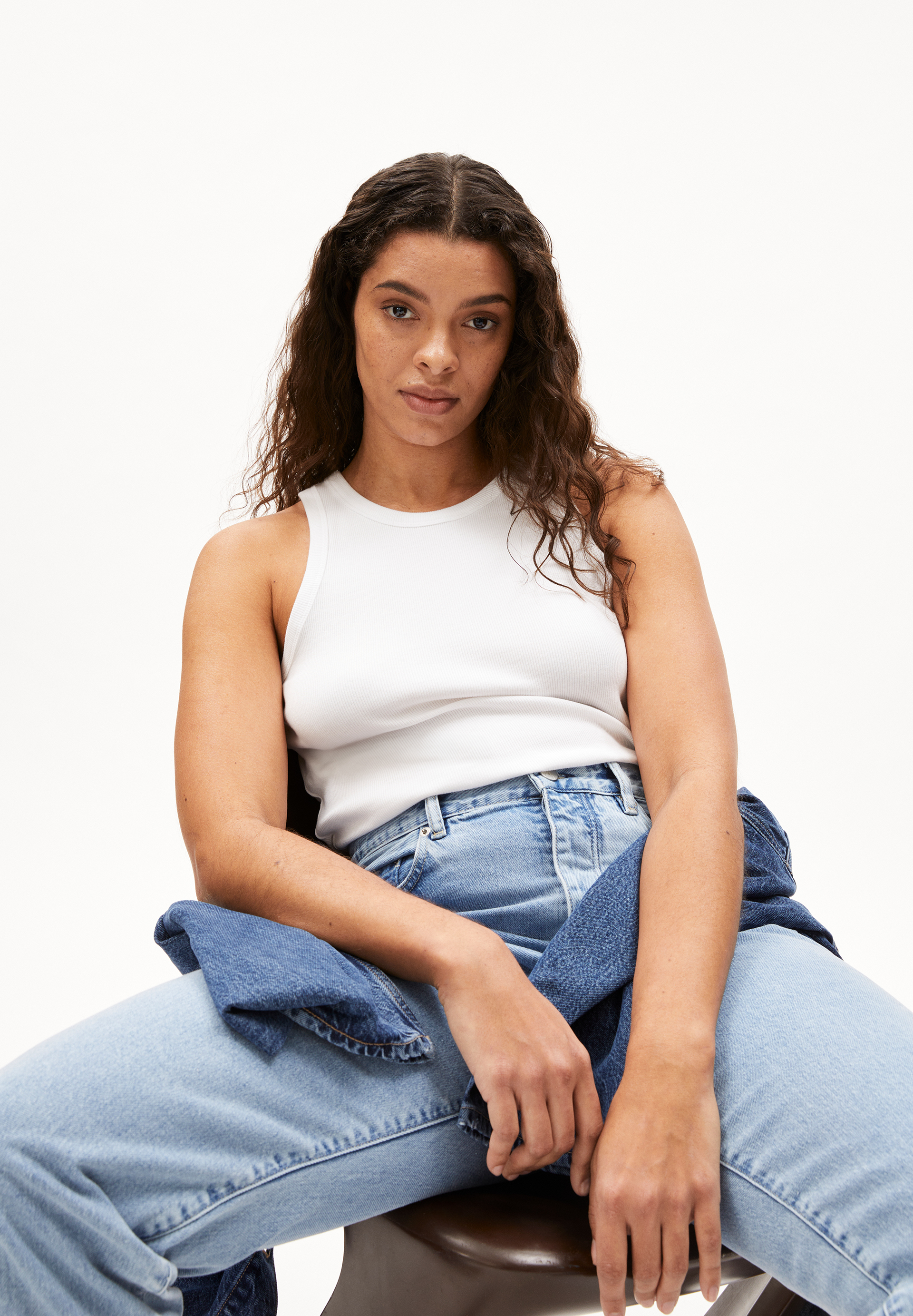 Straight Leg High Waist aus recycelter Baumwolle