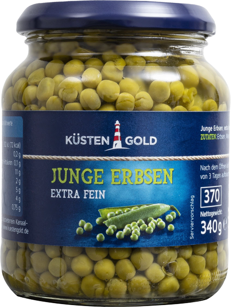 Küstengold Junge Erbsen extra fein
