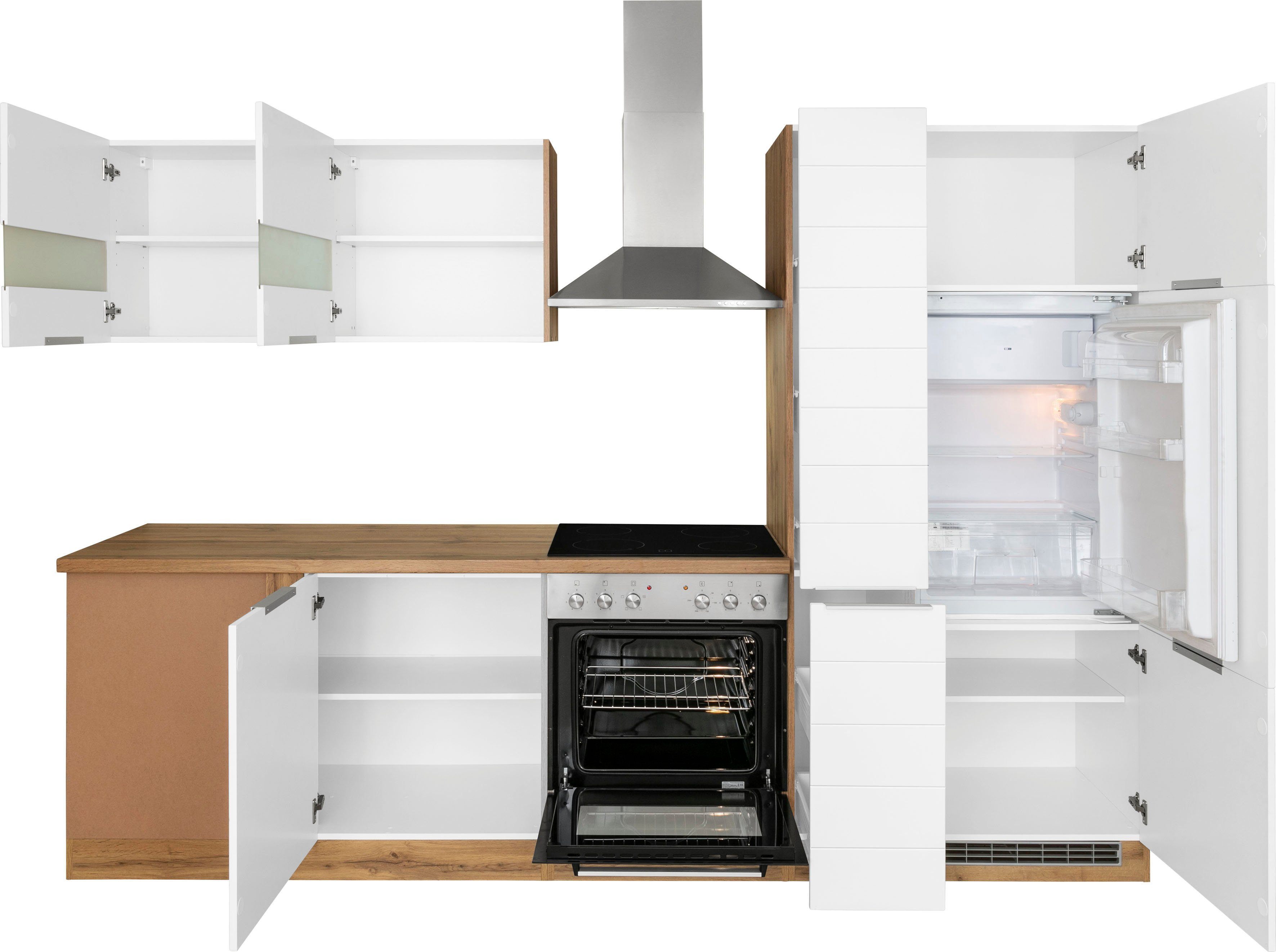 HELD MÖBEL Küche Luhe, Stellbreite 240x270 cm, wahlweise mit oder ohne E-Geräten, MDF-Fronten