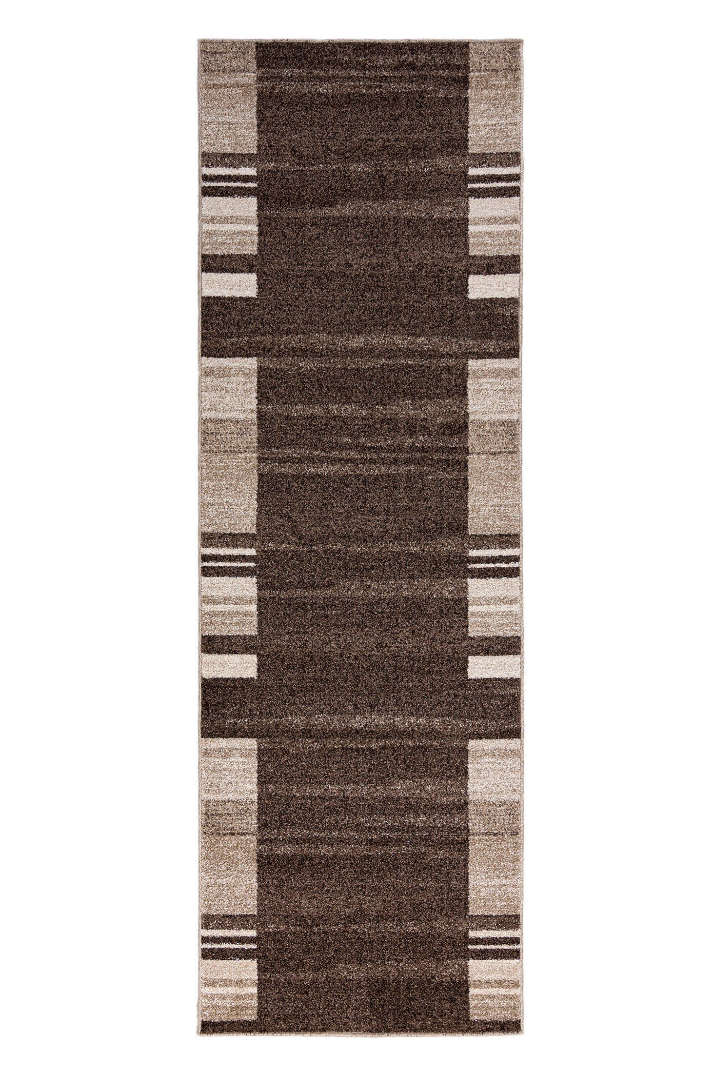 Läufer Läufer Flurläufer Modern für Vorzimmer, Küche - Braun, Mazovia, 70 x 100 cm, Kurzflor, Meterware, Höhe 10 mm, Kurzflor - niedrige Florhöhe
