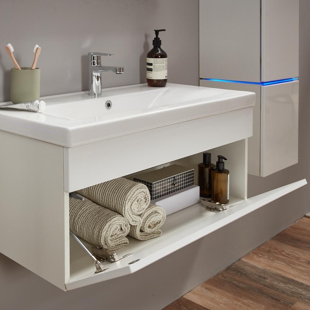 Home Deluxe Badmöbel WANGEROOGE BIG 80 cm M - weiß