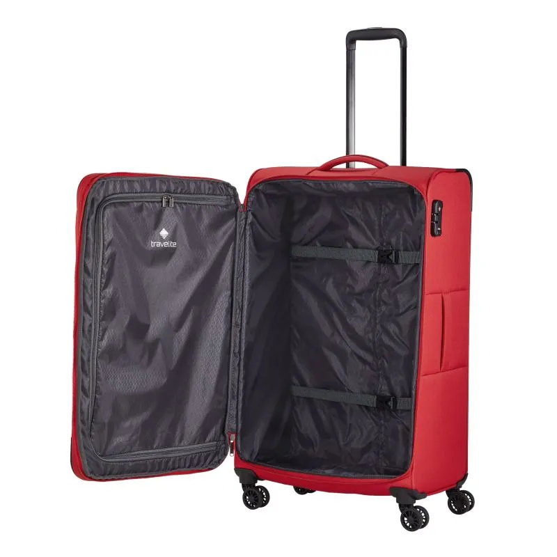 Travelite CHIOS Kofferset mit 4 Rollen Gr. L\/M (inkl. Reisetasche + Beautycase) - Rot