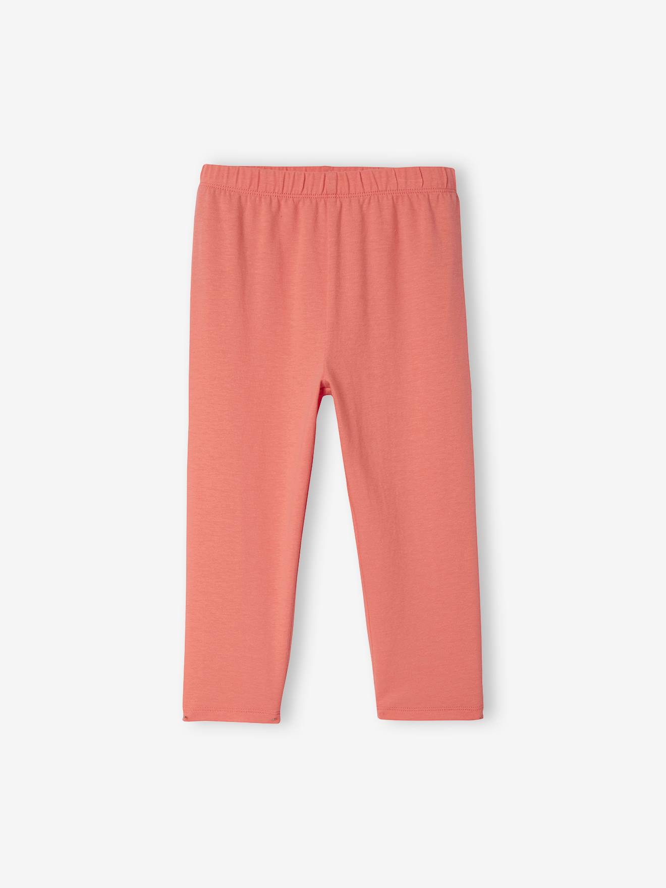 Legging Basics fille mi-mollets corail