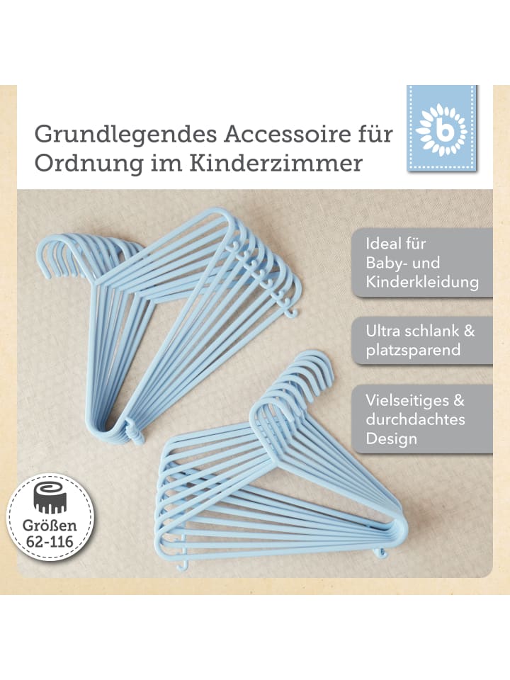 Bieco Spielwaren Kleiderbügel Kinder 16 St Trend blau in Trend Blau günstig kaufen onesize