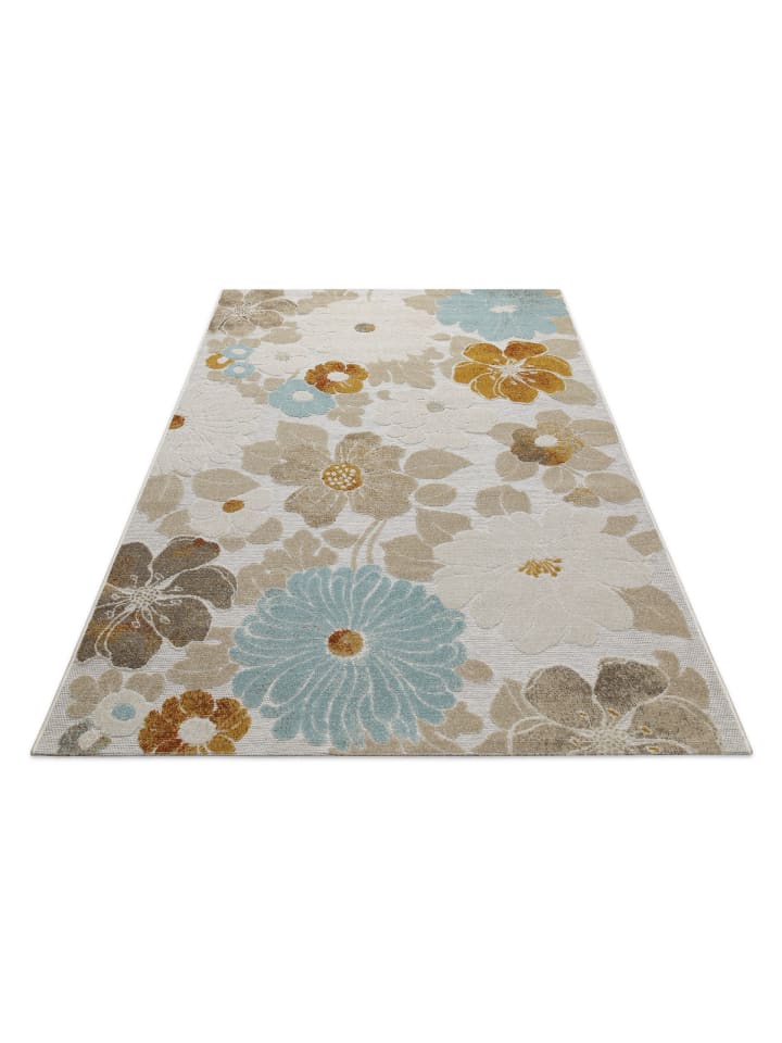 Wecon Home Outdoorteppich Beach Flower in beige, hellblau, gelb günstig kaufen