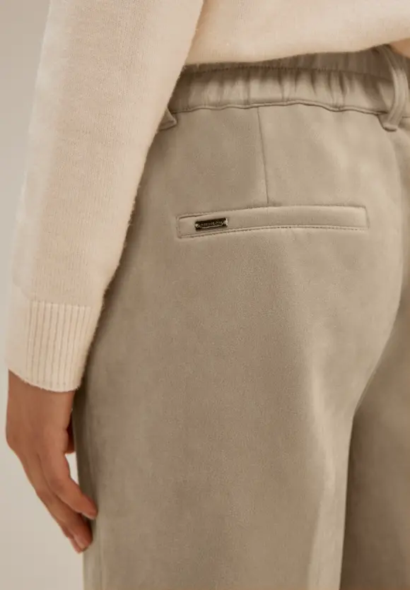 Street One Casual Fit Velours Hose