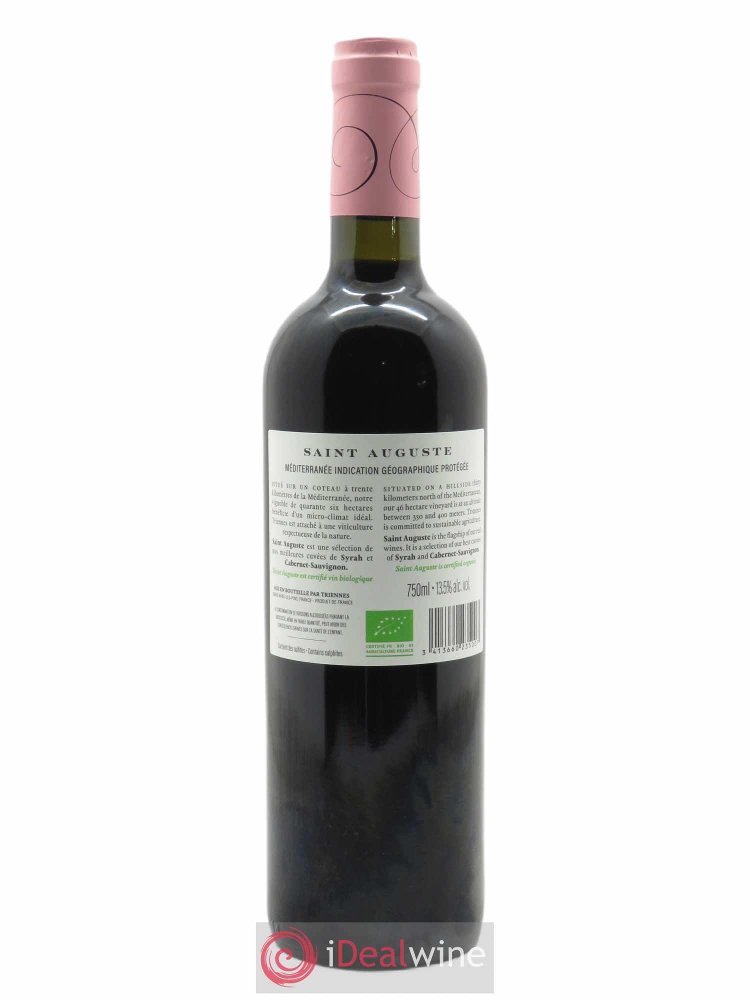 IGP Pays du Var (Vin de Pays du Var) St Auguste Triennes (Domaine)  2018 - Lot de 1 Bouteille