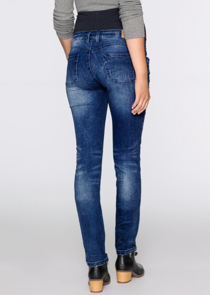 Umstandsjeans im Destroyed-Look Skinny