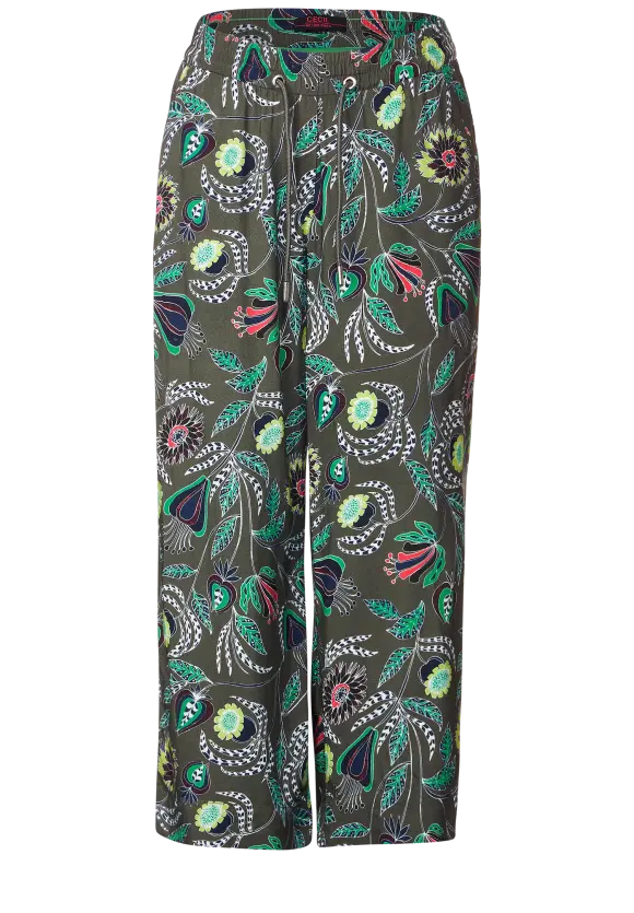 CECIL Casual Fit Printhose in 3/4