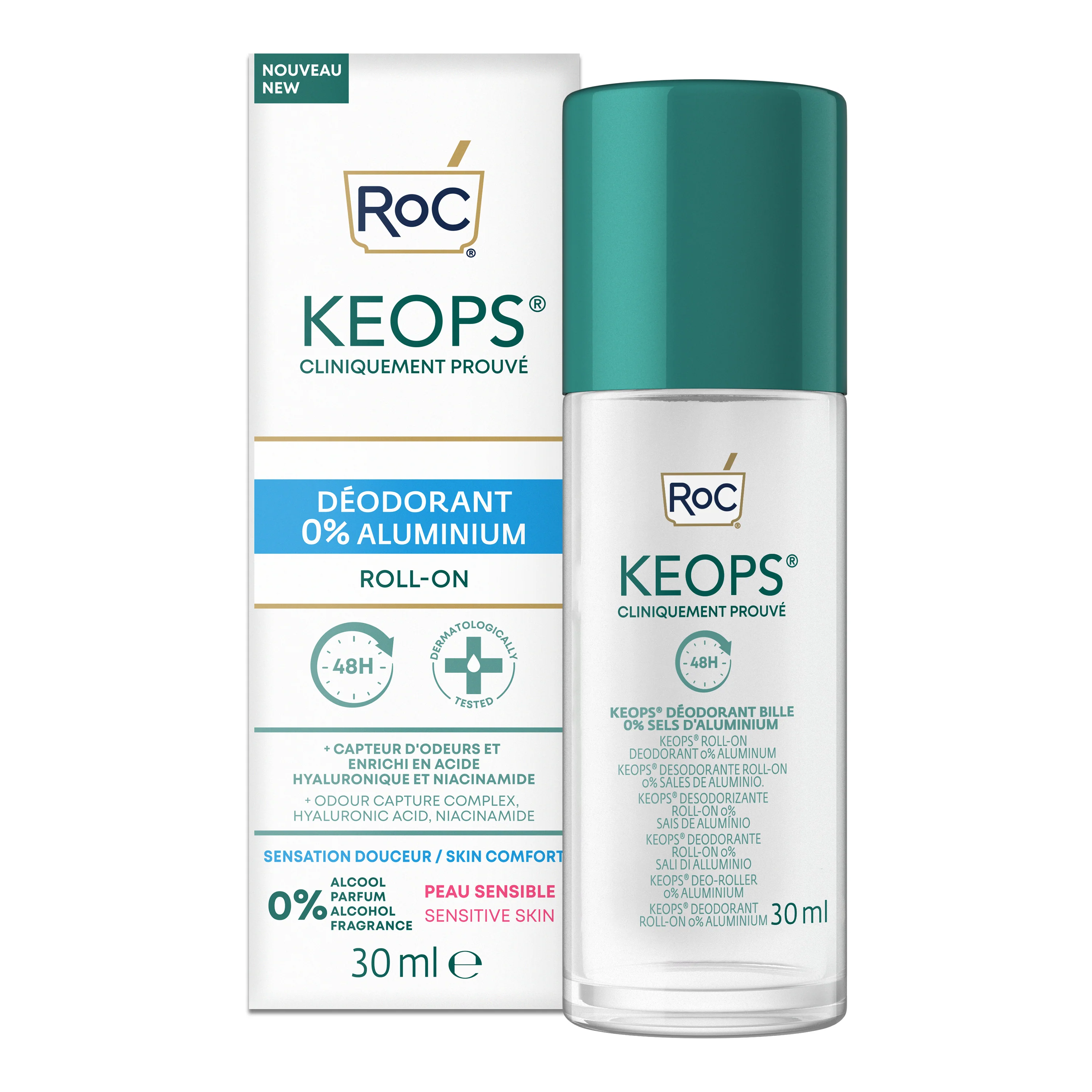 Deodorant roll-on Keops 48h 0% săruri de aluminiu