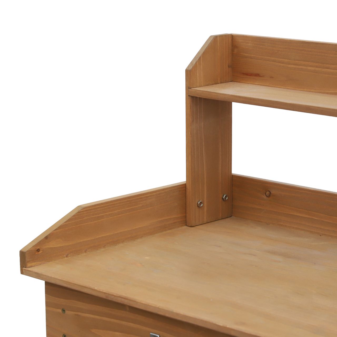 Outsunny Pflanztisch Gärtnertisch Blumentisch mit Wanne Garten Tannenholz Erle 117 x 45 x 121 cm
