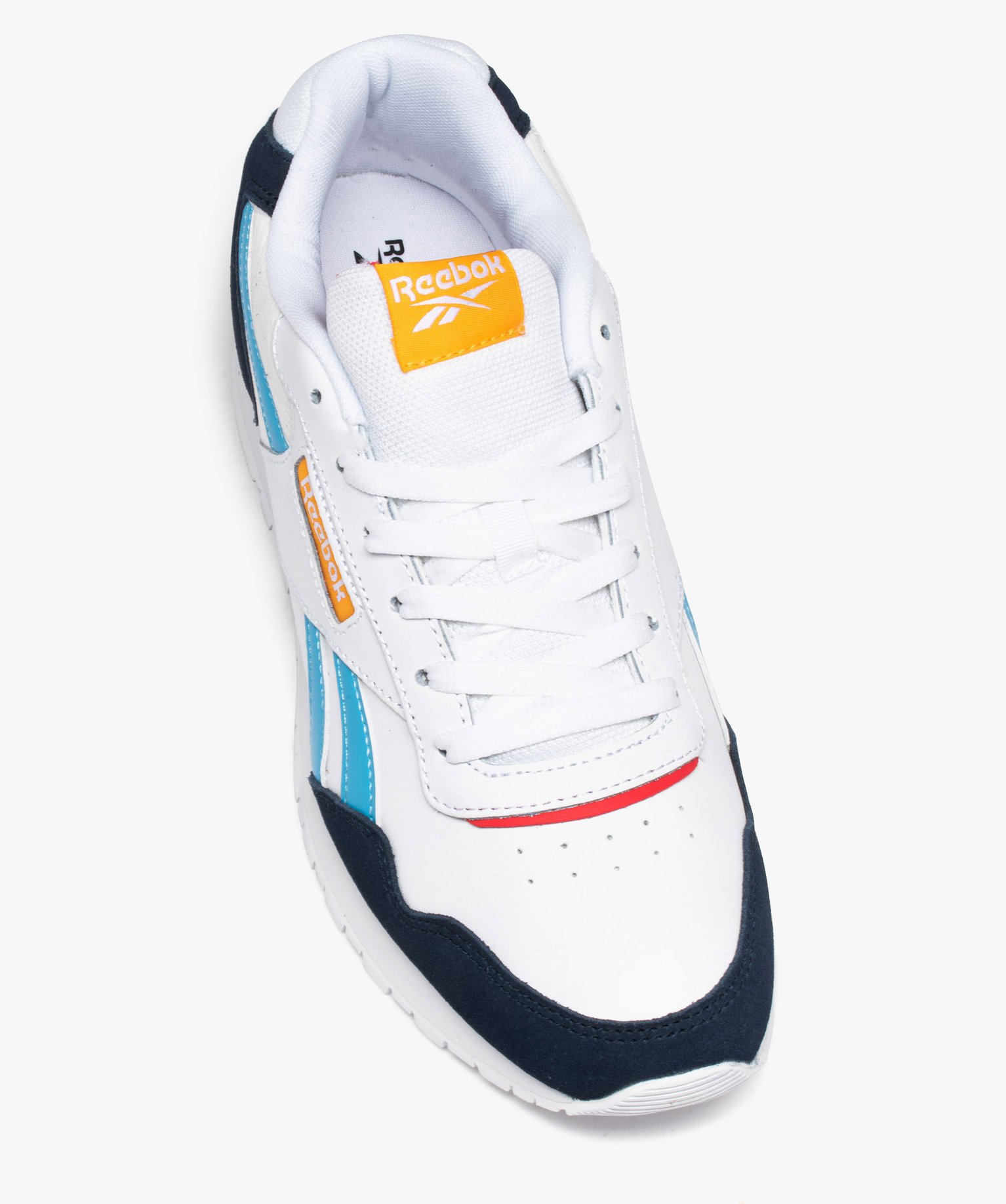 Baskets homme dessus en cuir style running à lacets - Reebok  blanc | GEMO