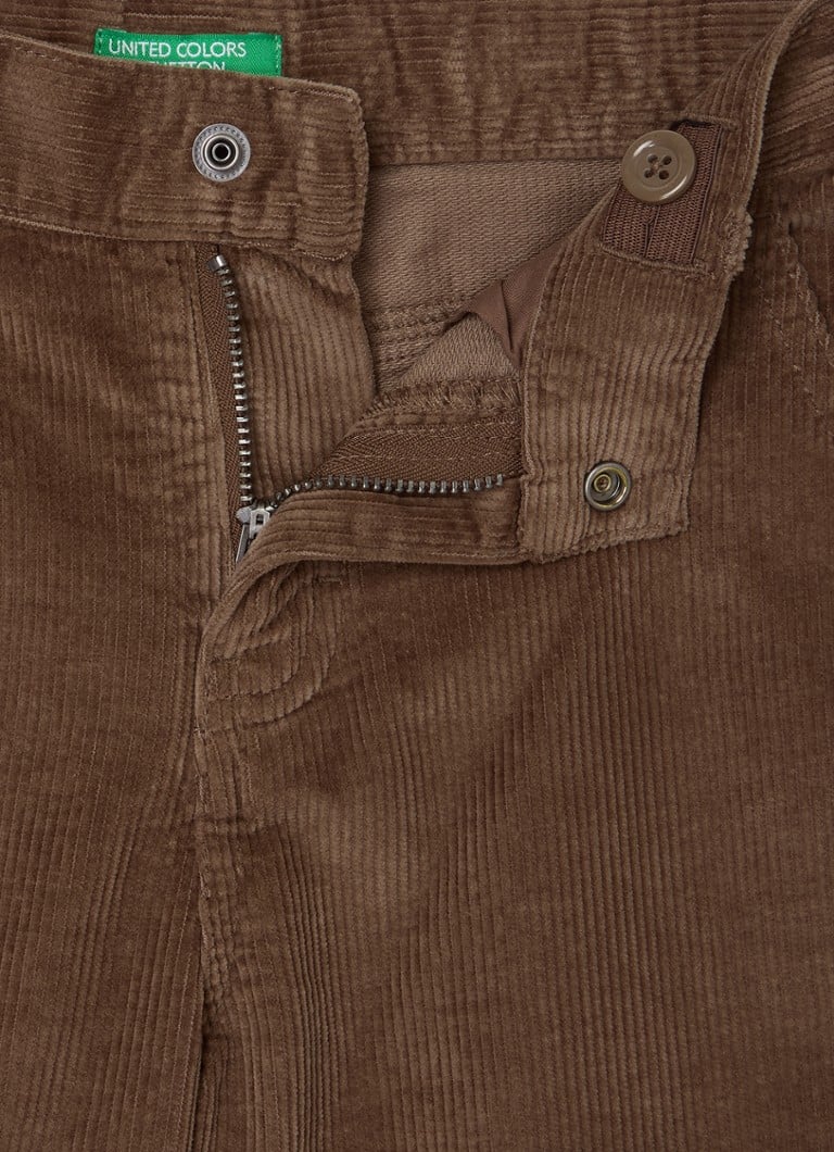 Pantaloni drepți din catifea reiată Benetton