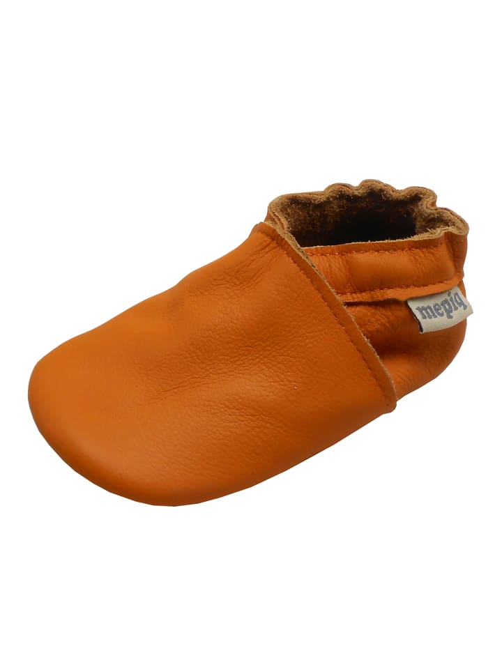 Yalion Baby Leder-Krabbelschuhe in Orange günstig kaufen