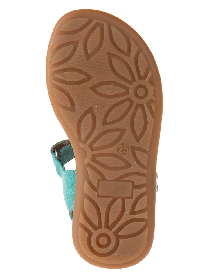 kmins Leder-Sandalen in Türkis günstig kaufen