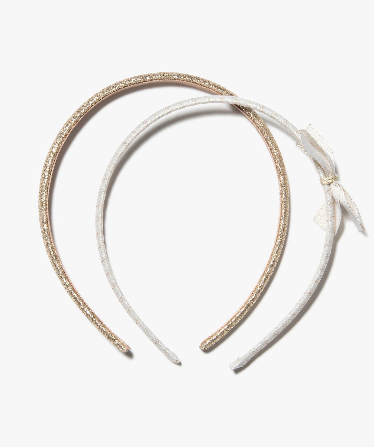 Serre-tête fille fin à paillettes et n?ud (lot de 2) multicolore | GEMO