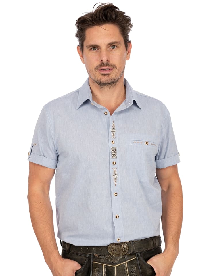 Gipfelstürmer Trachtenhemd 421020-1913 in blau günstig kaufen