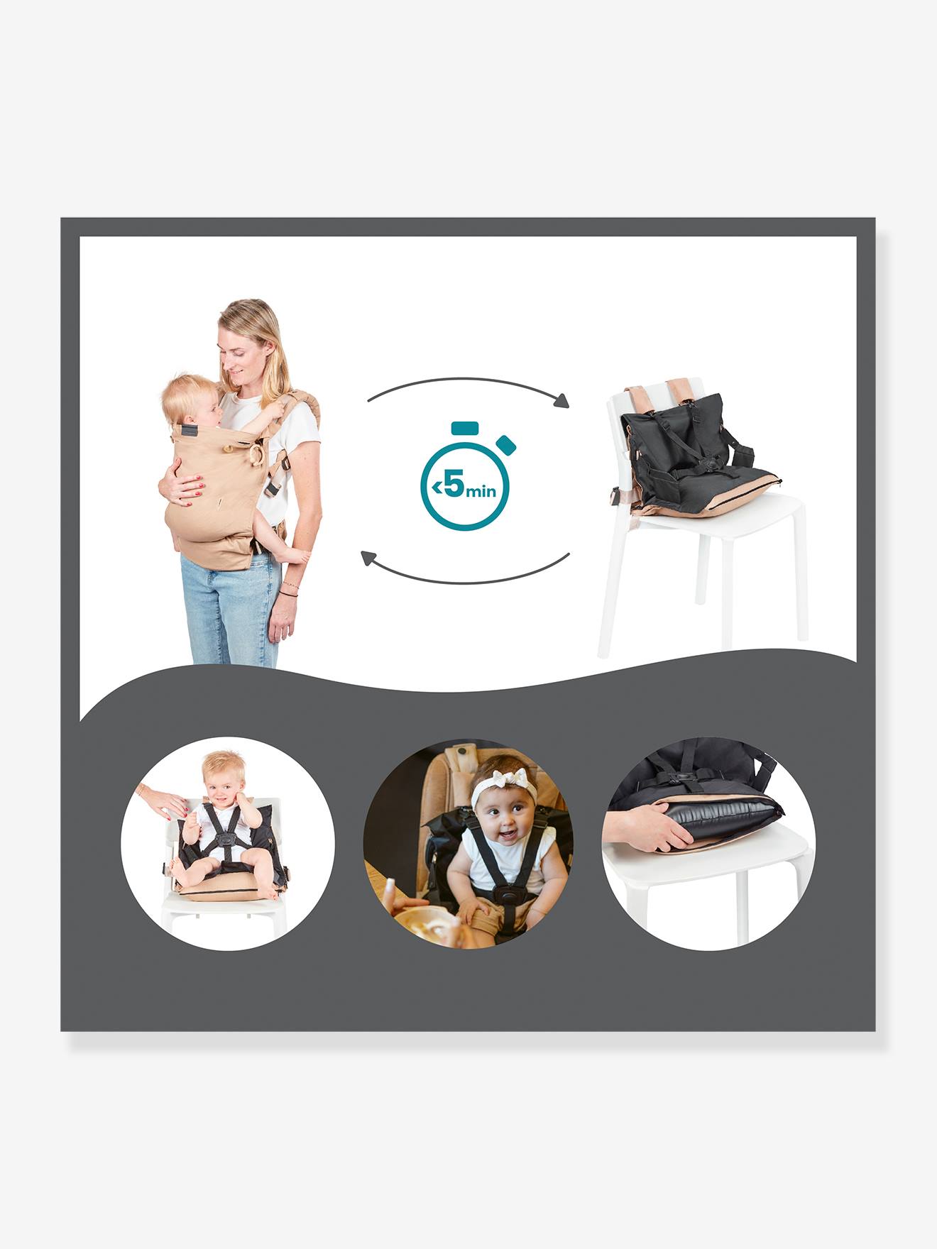Porte-bébé Moov & Boost BABYMOOV vert sauge