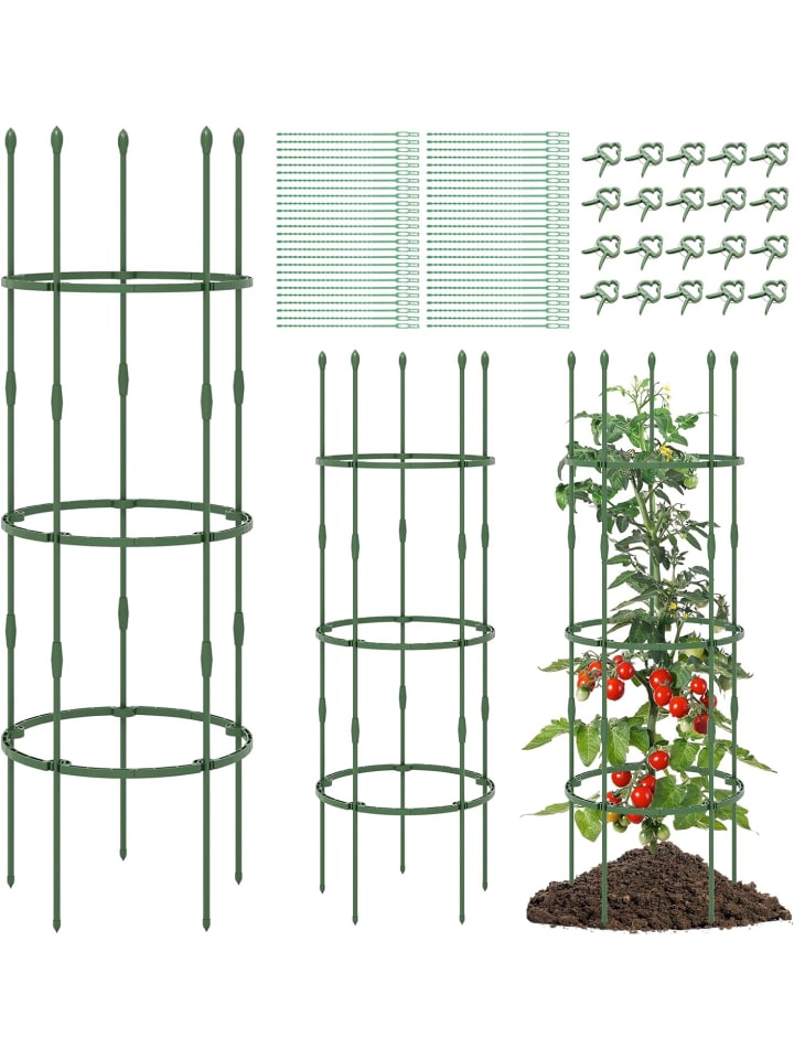 COSTWAY Tomaten Rankhilfe 3er Set 50x154cm in Grün günstig kaufen onesize