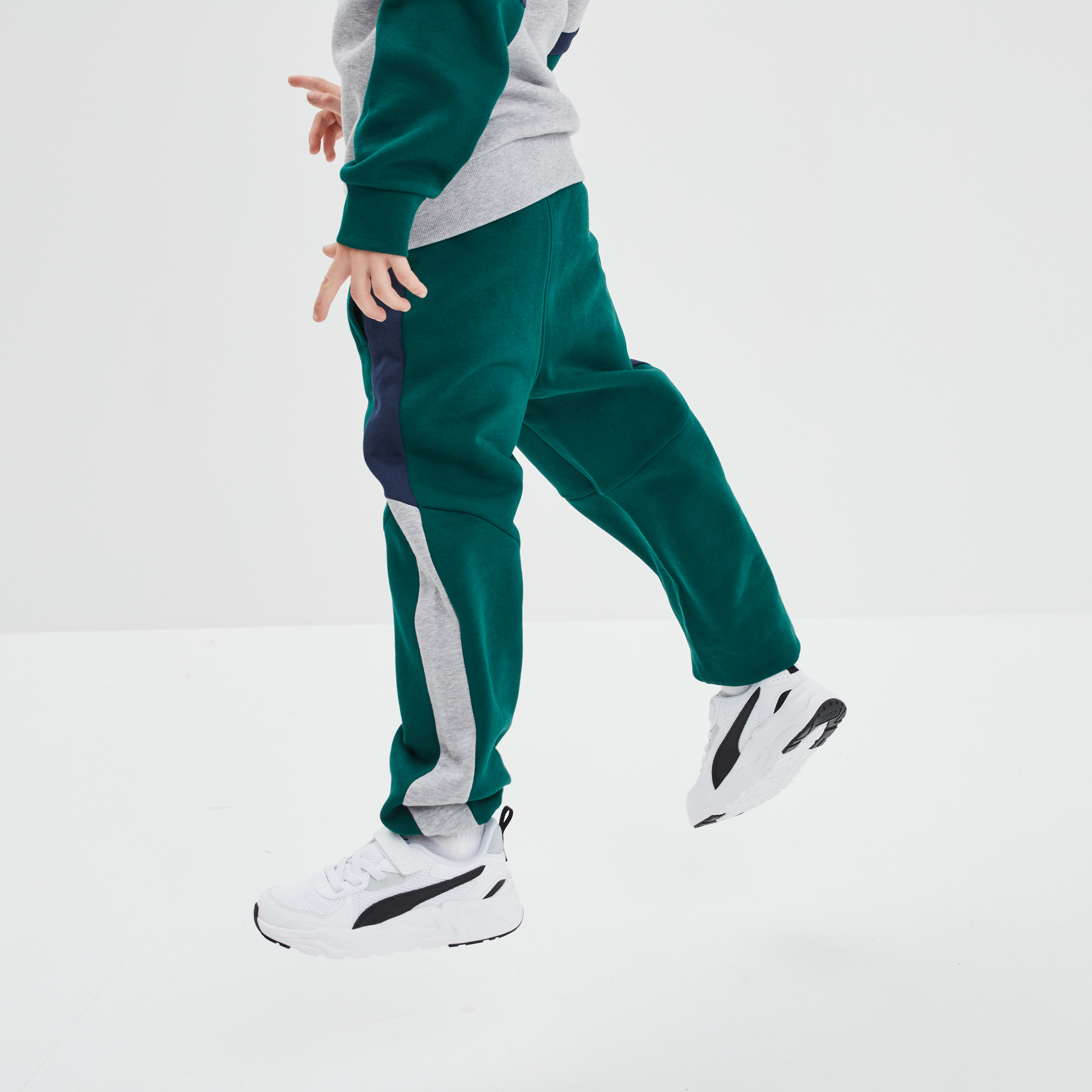 Baskets running à scratchs Puma Trinity blanc garçon | La Halle