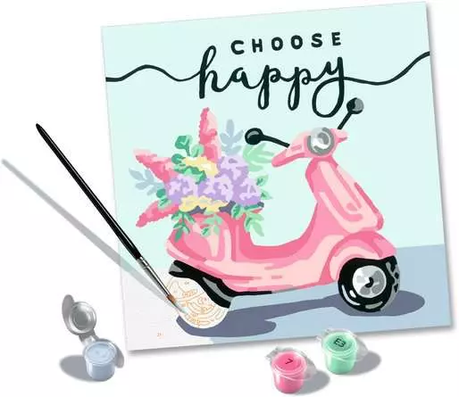 CreArt Choose happy - Malen nach Zahlen für Erwachsene