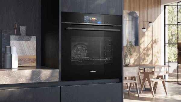 SIEMENS Einbaubackofen iQ700 HB778G3B1, mit Teleskopauszug nachrüstbar